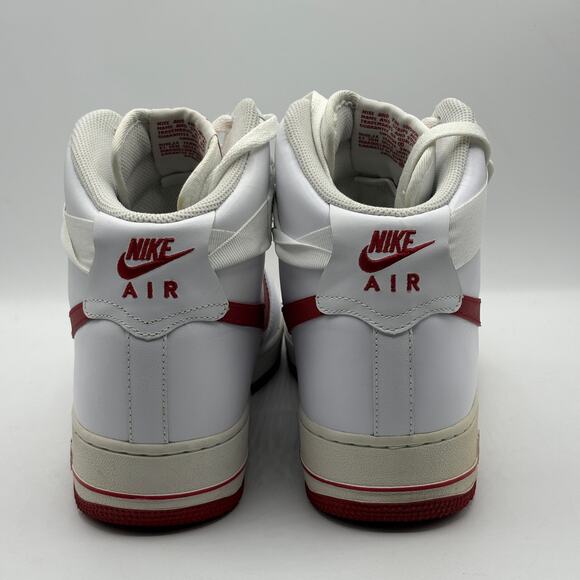 Nike Air Force 1 '07 High White Red Size 9 - Picture 4 of 16